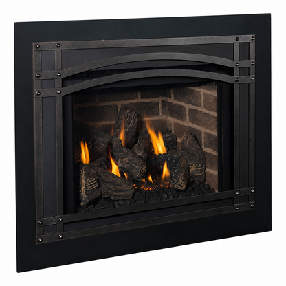 IronStrike MPI32-B Traditional Madison Park 32 Gas Fireplace Insert with Electronic Ignition