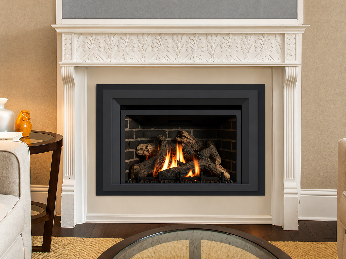 IronStrike MPI32-B Traditional Madison Park 32 Gas Fireplace Insert with Electronic Ignition