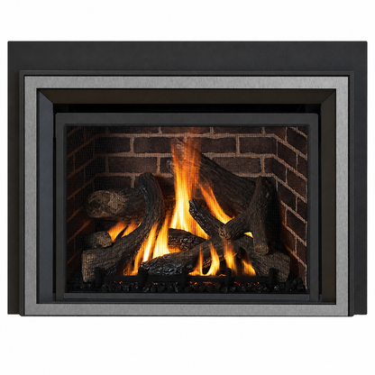 IronStrike MPI34-B Traditional Madison Park 34 Gas Fireplace Insert with Electronic Ignition 