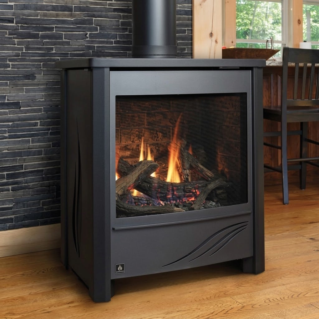 Kingsman F451SDSBL Side Doors Black Frame With Charcoal Solid Panel for FDV451 Direct Vent Stove