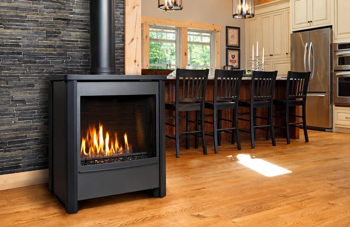 Kingsman FDV451 27" Freestanding Dual burner system Direct Vent Gas Stove