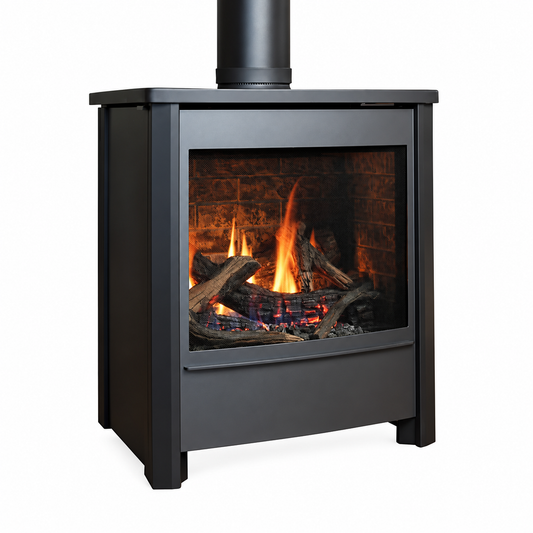 Kingsman FDV451 27" Freestanding Dual burner system Direct Vent Gas Stove