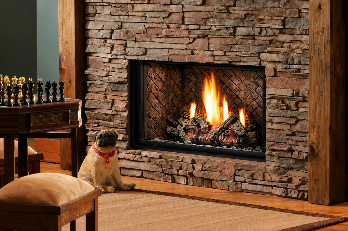 Kingsman HBZDV3624 36" Zero Clearance Direct Vent Gas Fireplace