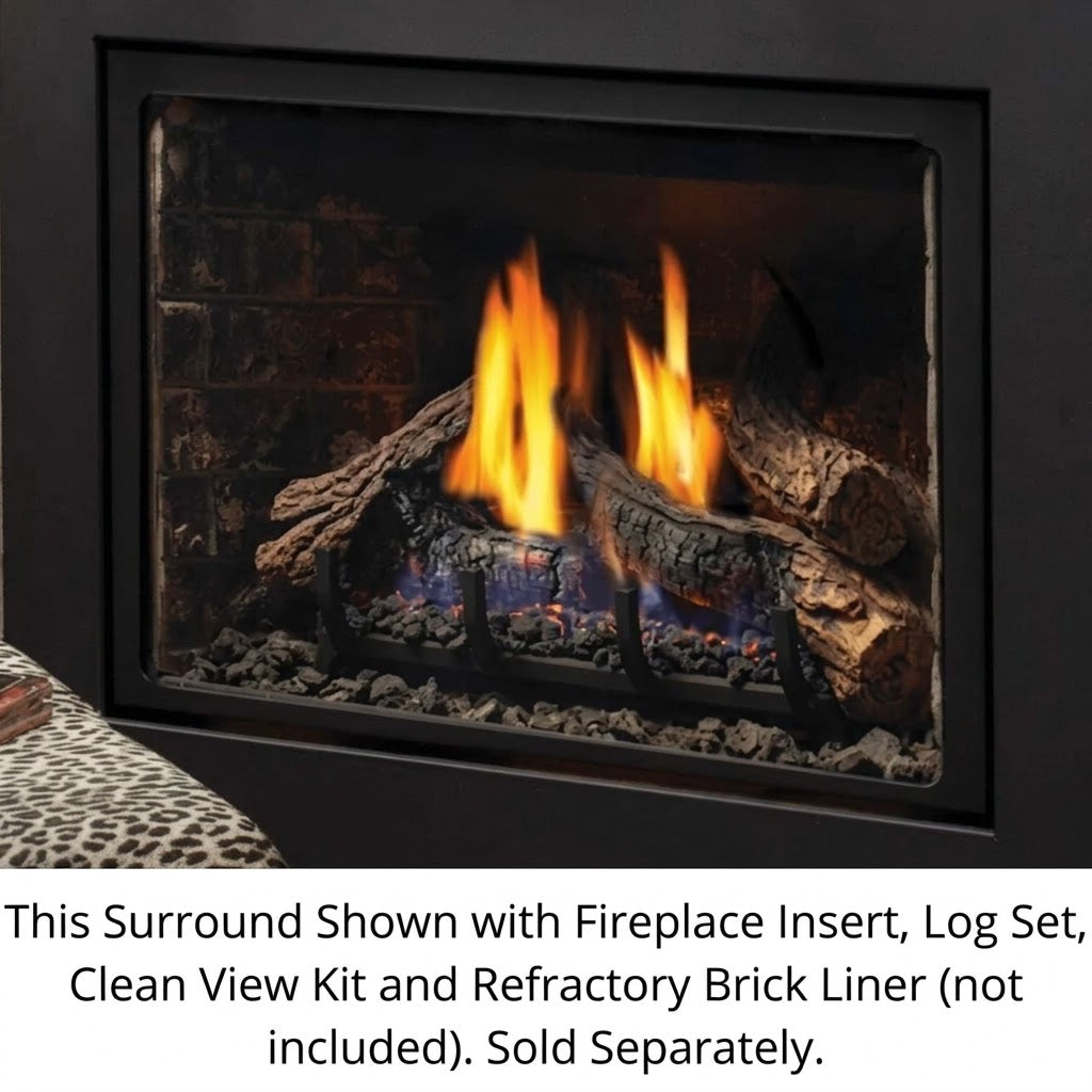 Kingsman I26S1BL 42" x 27" Black Slim Surround for IDV26 Fireplace Insert