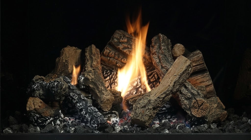 Kingsman LOGC44 8-Piece Burnt Oak Log Set for Direct Vent Fireplace