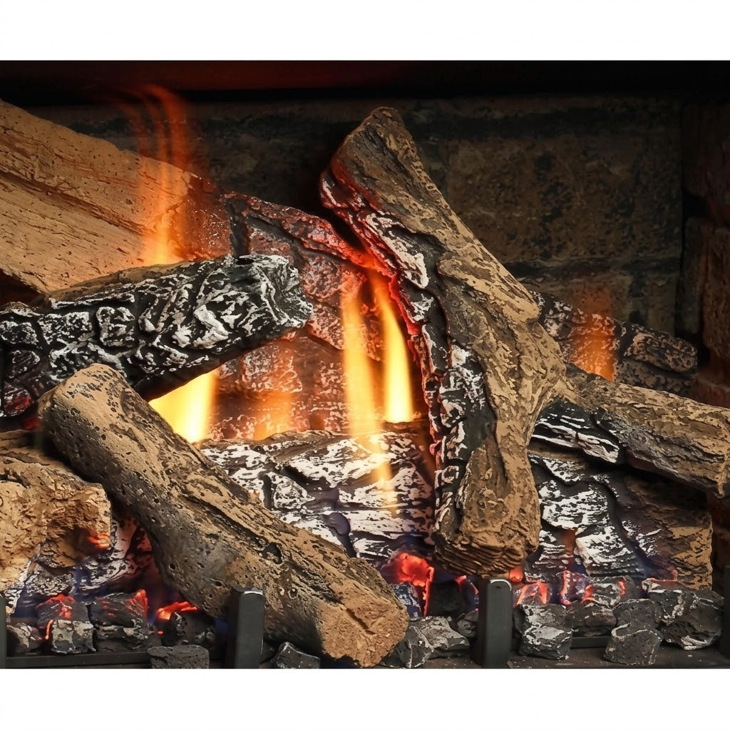 Kingsman LOGF200 5-Piece Fiber Split Oak Log Set