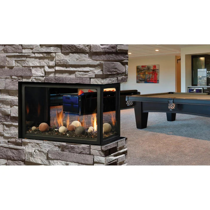 Kingsman Multi Sided 43" Natural Gas Direct Vent Peninsula Fireplace