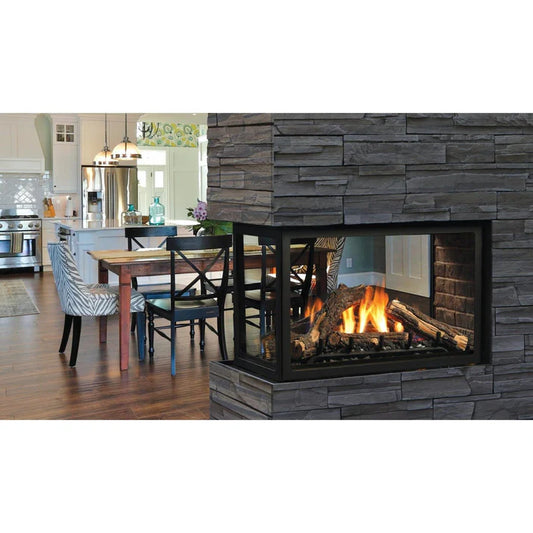 Kingsman Multi Sided 43" Natural Gas Direct Vent Peninsula Fireplace