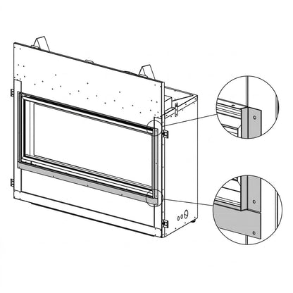 Kingsman V47PTLK Tile Lip Kit for ZCVRB47 Direct Vent Fireplace