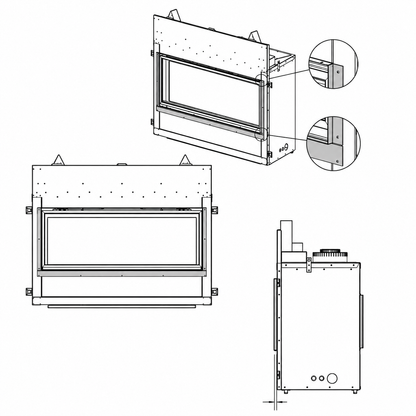 Kingsman V47PTLK Tile Lip Kit for ZCVRB47 Direct Vent Fireplace