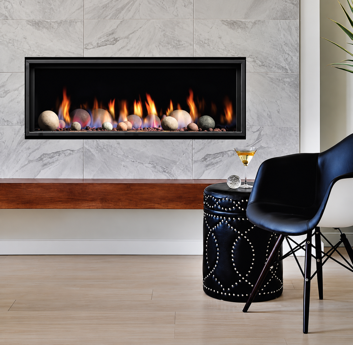 Kingsman ZCVRB47 47" Zero Clearance Direct Vent Linear Gas Fireplace
