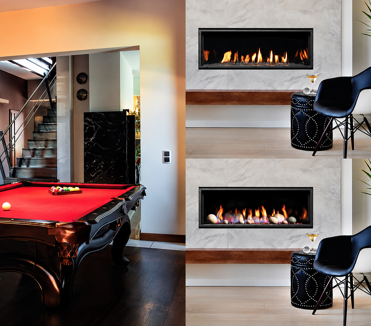 Kingsman ZCVRB47 47" Zero Clearance Direct Vent Linear Gas Fireplace