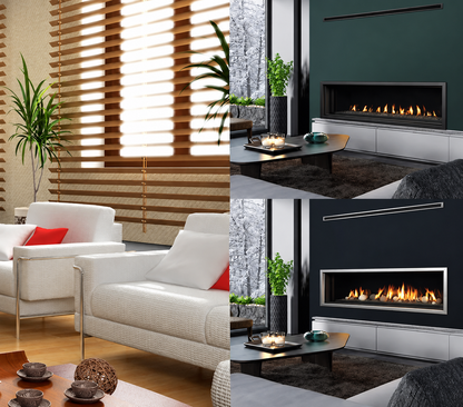 Kingsman ZCVRB72 72" Zero Clearance Direct Vent Linear Gas Fireplace