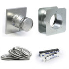 Kingsman ZDVHSKSQ5 60" Flex Pipe Horizontal Square Termination Vent Starter Kit