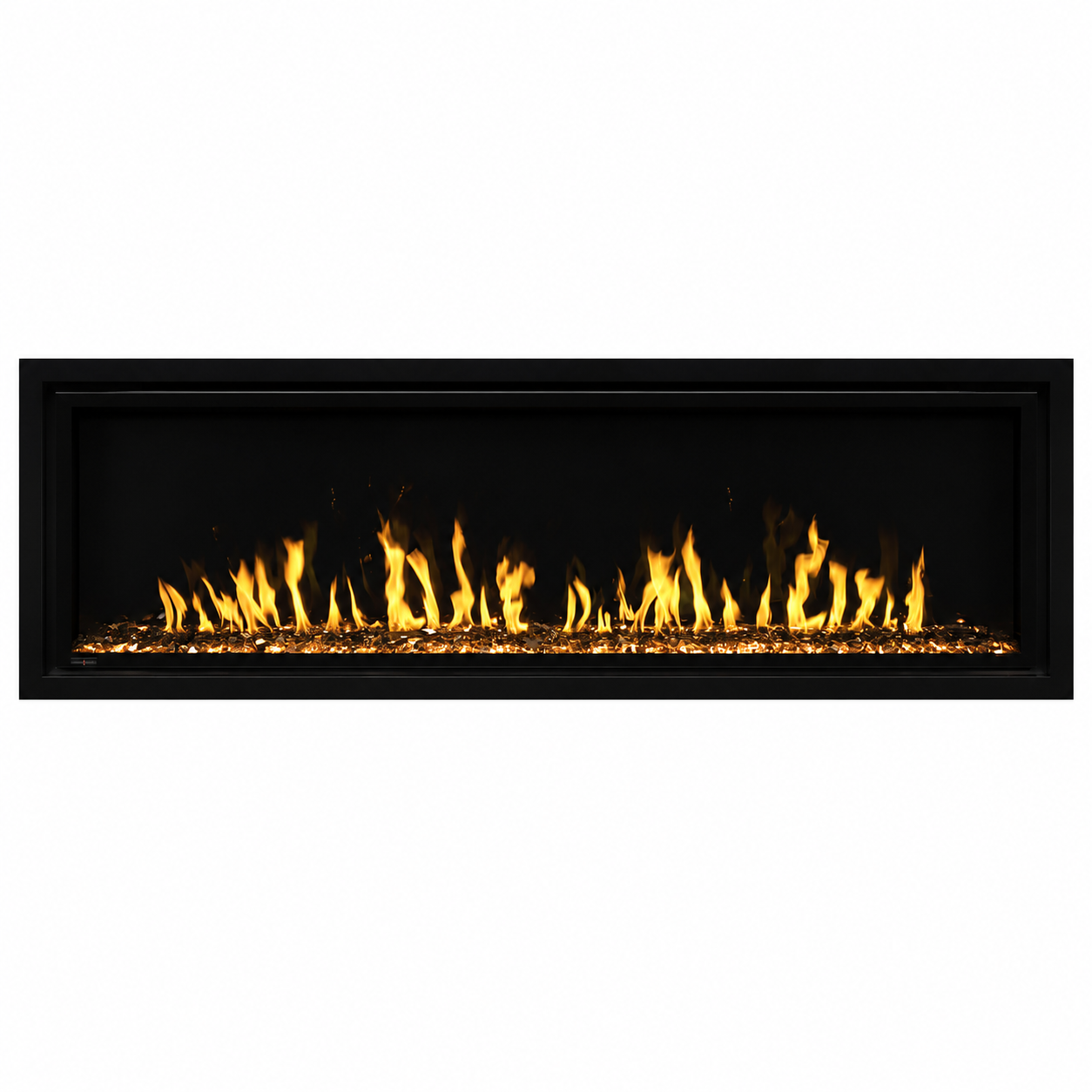 Modern Flames Orion Slim 60" Heliovision Linear Electric Fireplace with TruWood Log Set and Taller Flames Upgrade