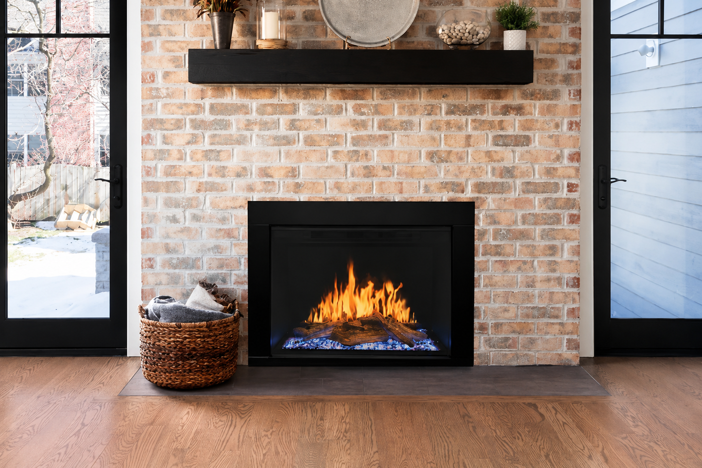 Modern Flames Orion Traditional OR26-TRAD 26" Built-In Electric Fireplace Insert with TruWood Log Set