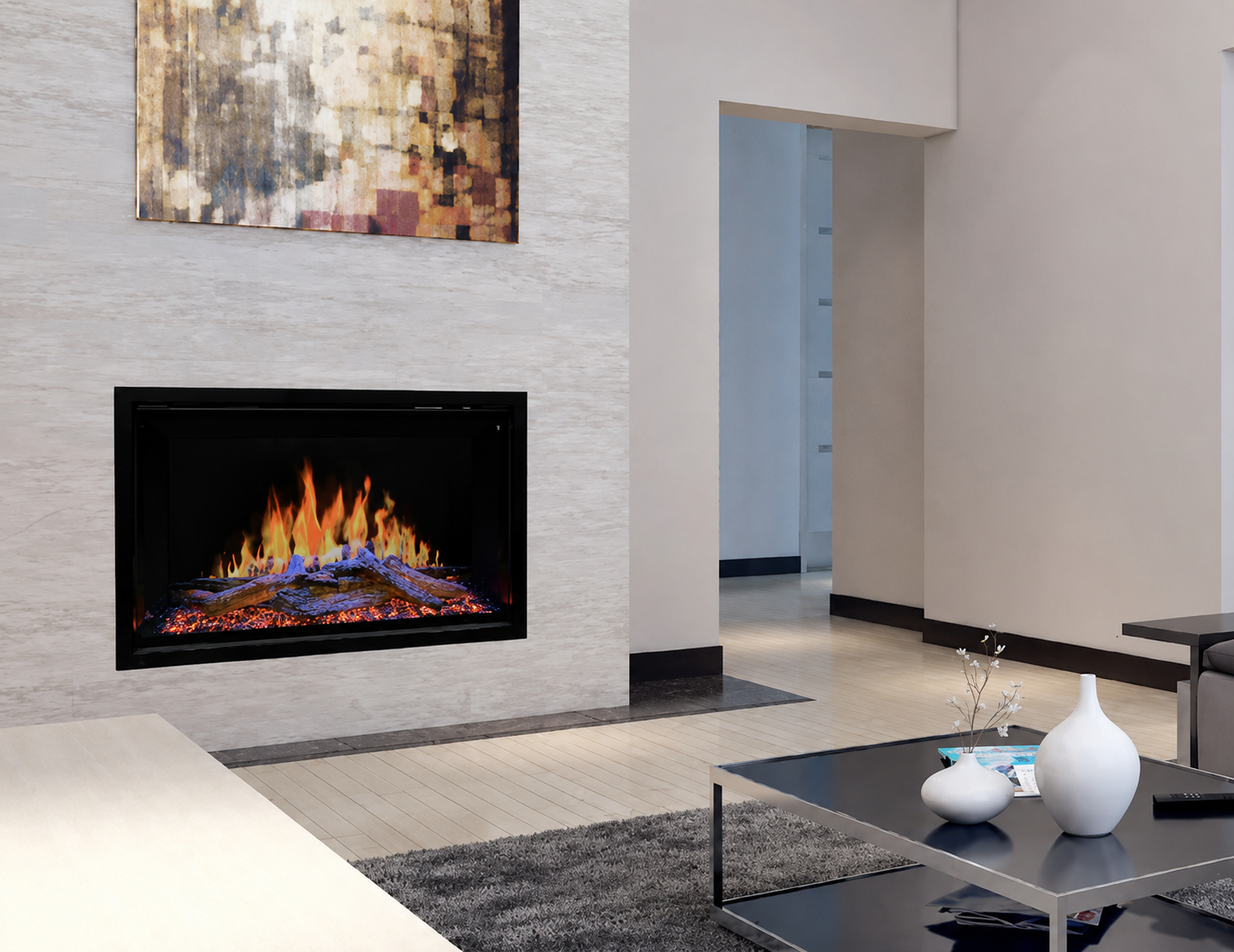 Modern Flames Orion Traditional OR30-TRAD 30" Built-In Electric Fireplace Insert with TruWood Log Set