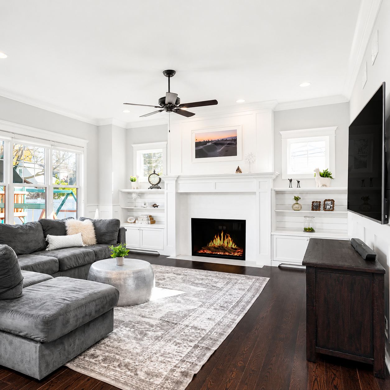 Modern Flames Orion Traditional OR30-TRAD 30" Built-In Electric Fireplace Insert with TruWood Log Set