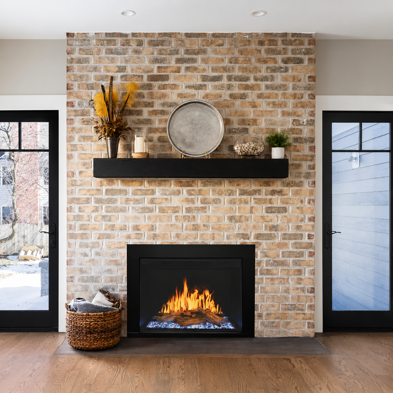 Modern Flames Orion Traditional OR54-TRAD 54" Built-In Electric Fireplace Insert with TruWood Log Set