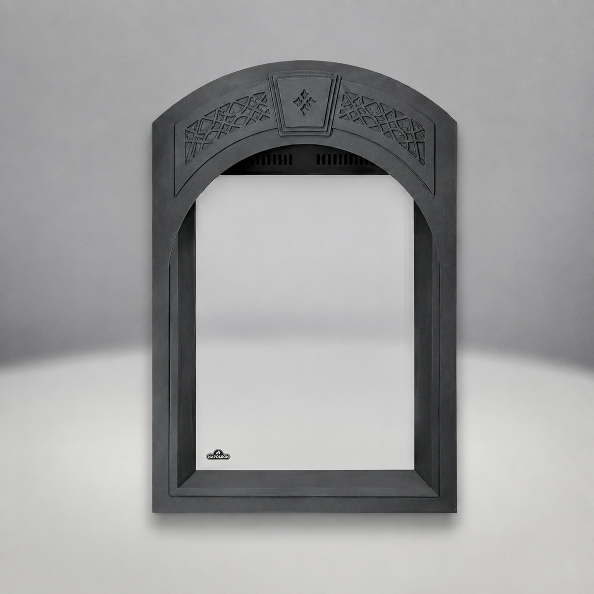 Napoleon AFK82-1SB Painted Black Arched Facing Kit with Heritage Pattern with Safety Barrier
