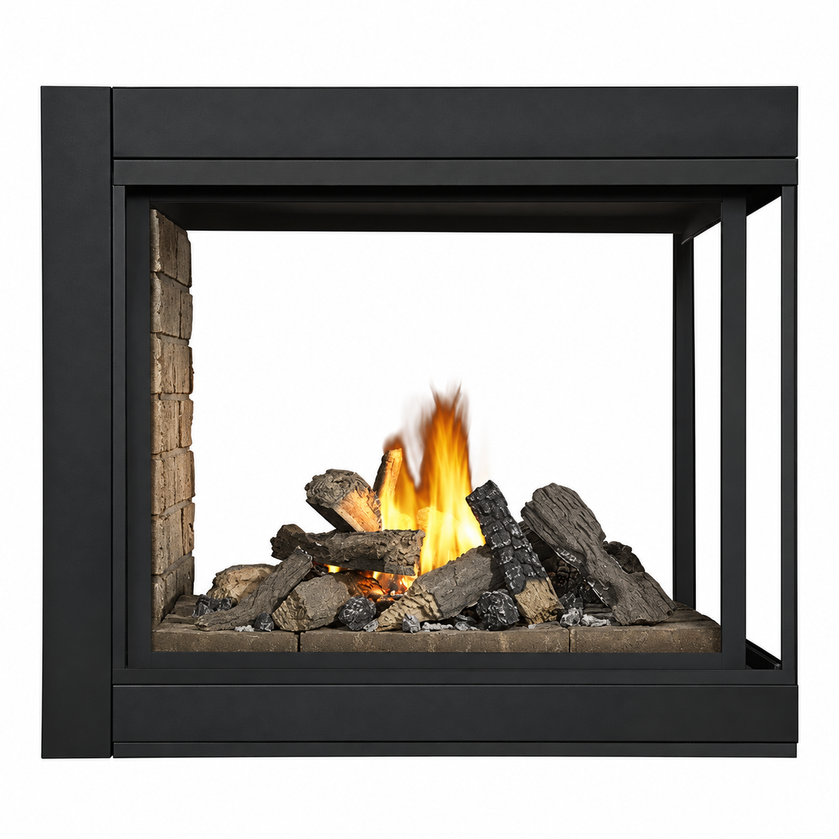 Napoleon Ascent Multi-View 43" Direct Vent Peninsula Gas Fireplace with Electronic Ignition 