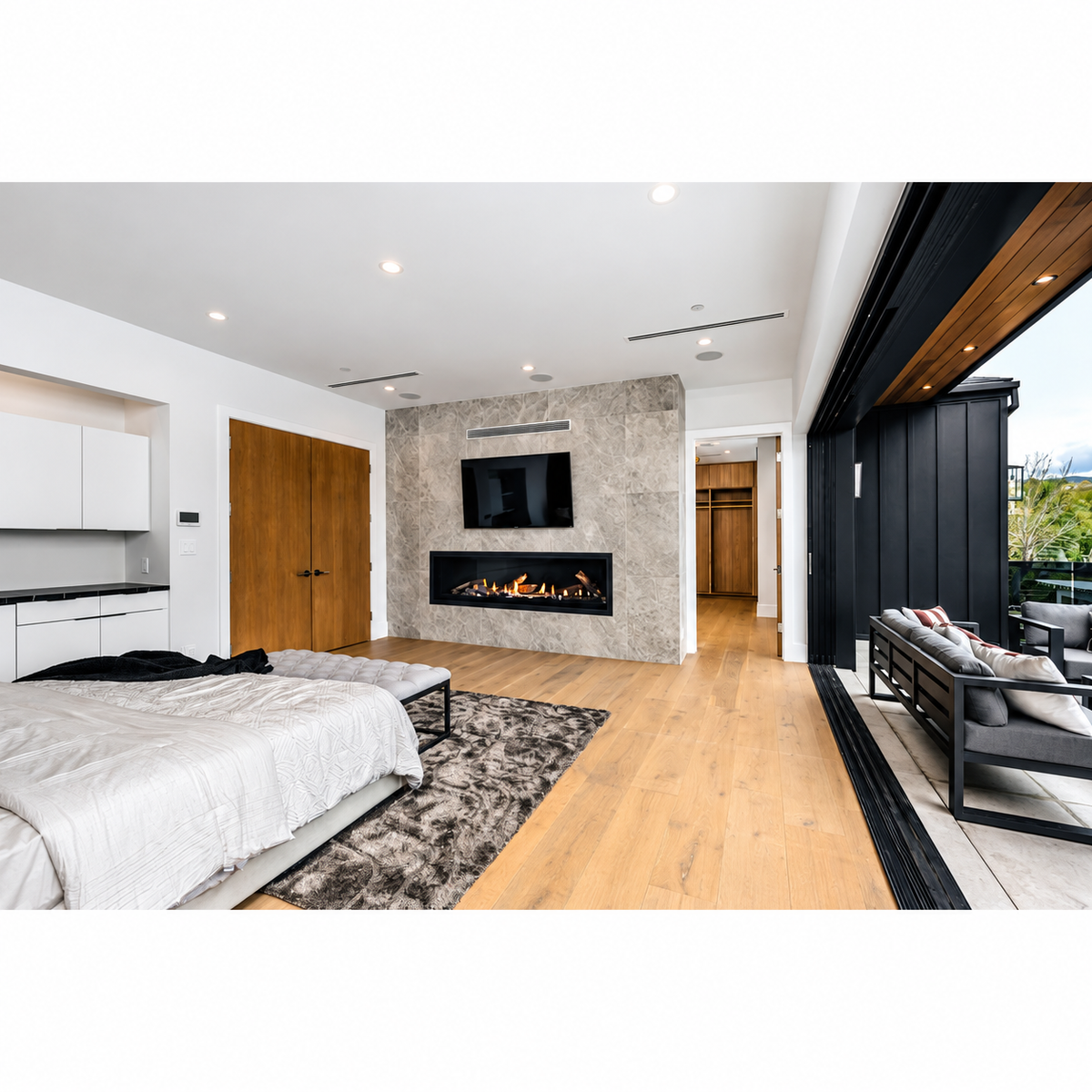 Napoleon BLX76 Ascent Linear Premium 76" Built-in Direct Vent Gas Fireplace