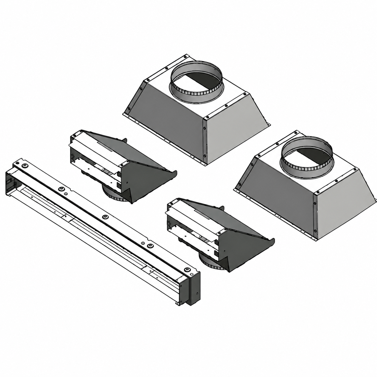 Napoleon DHMS6274 Ducted Heat Management Side Discharge Kit for 62/74" Direct Vent Fireplaces