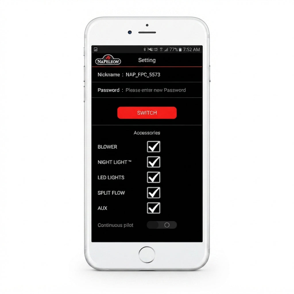 Napoleon EFCP EFC eFIRE Bluetooth Advanced Remote Accessory