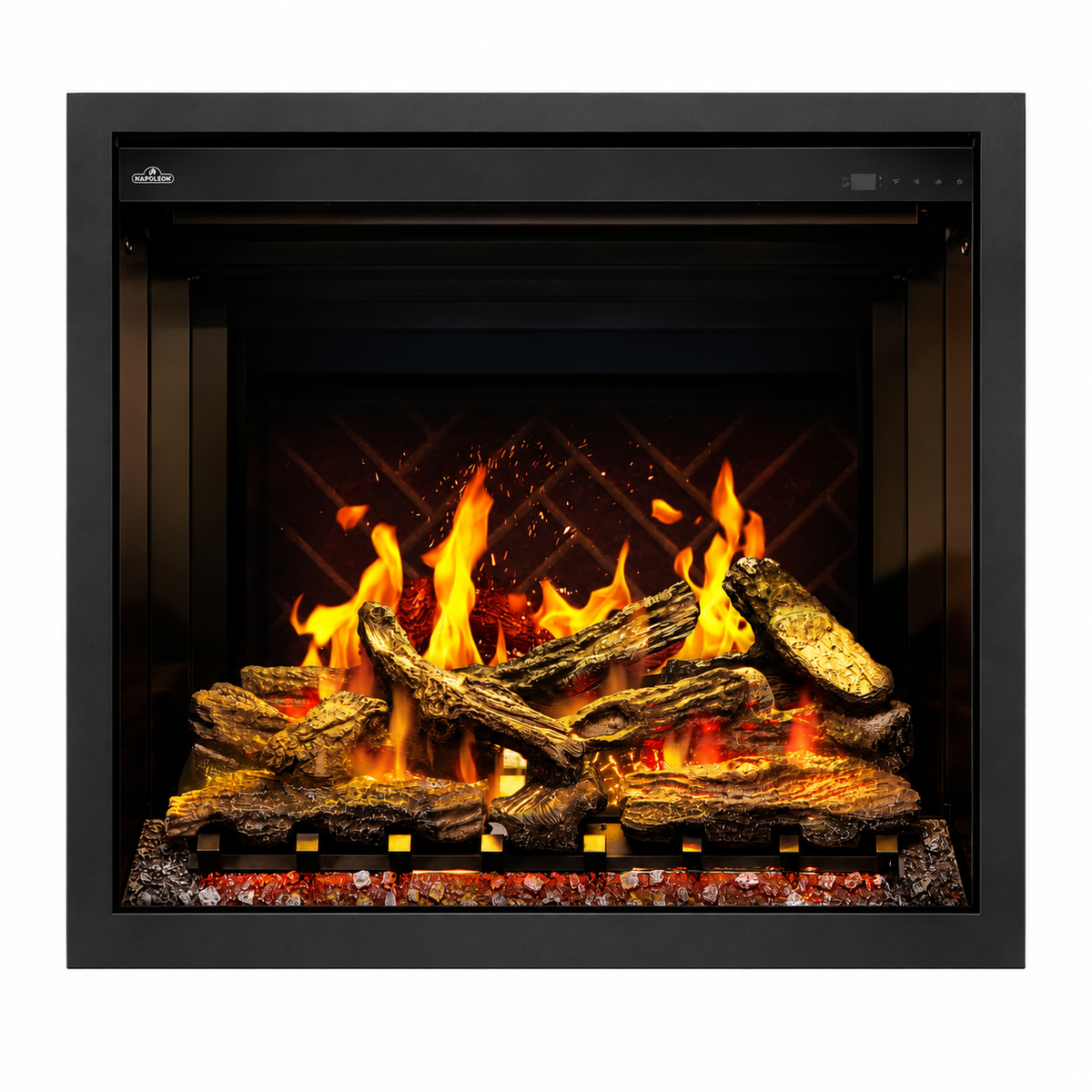 Napoleon Elevation X 36" Built-in Electric Fireplace with Oak Logs and Remote Control