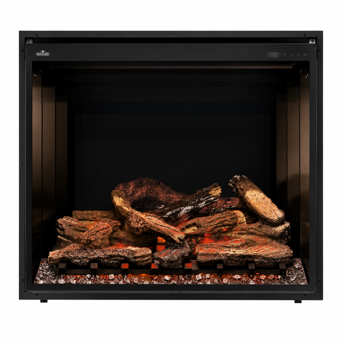 Napoleon Elevation X 36" Built-in Electric Fireplace with Oak Logs and Remote Control