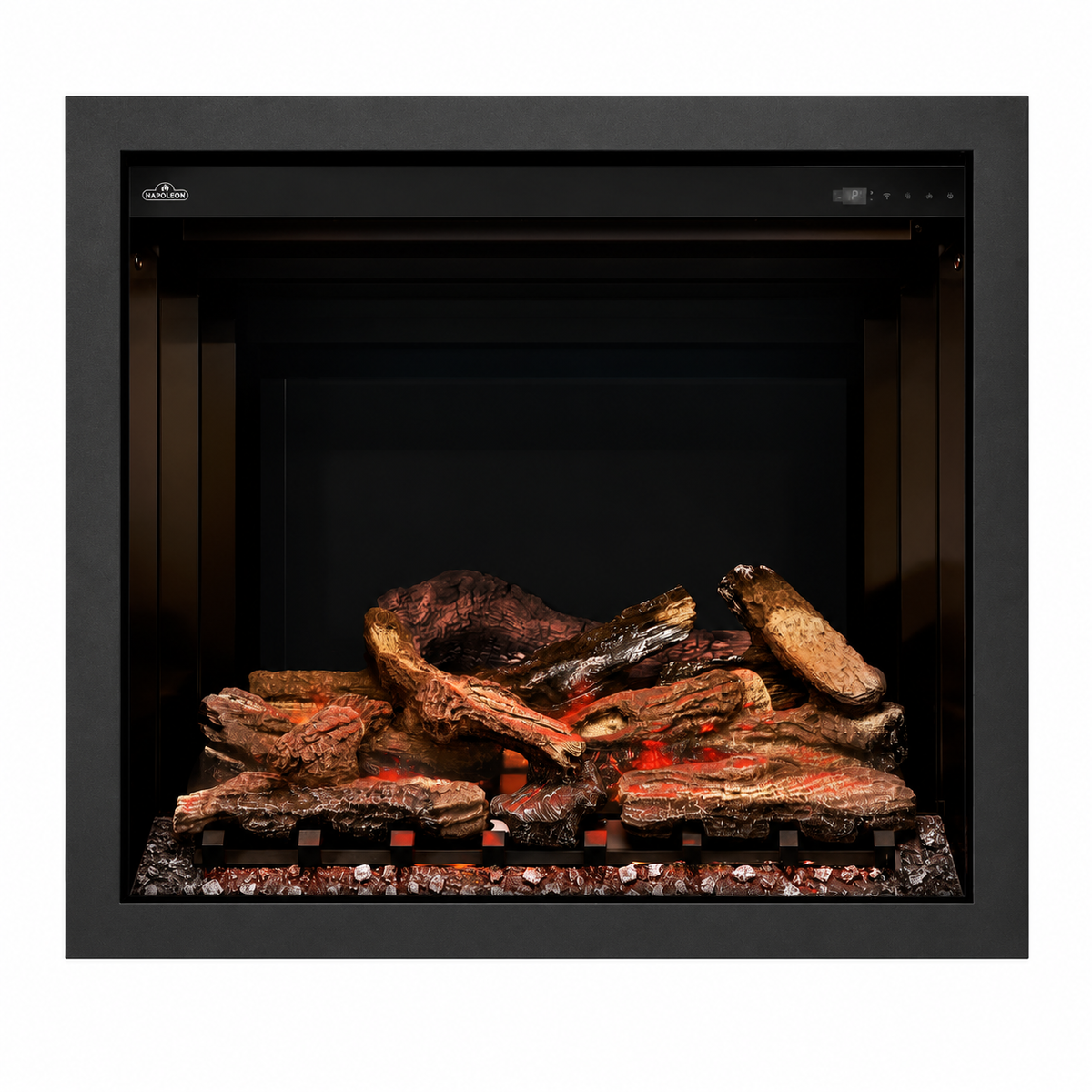 Napoleon Elevation X 36" Built-in Electric Fireplace with Oak Logs and Remote Control