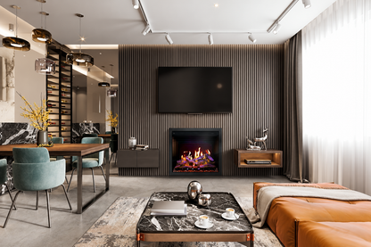 Napoleon Elevation X 36" Built-in Electric Fireplace with Oak Logs and Remote Control