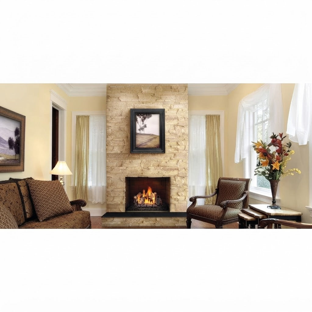 Napoleon GL24NE Fiberglow 24" Vented Natural Gas Log Set With Electronic Ignition