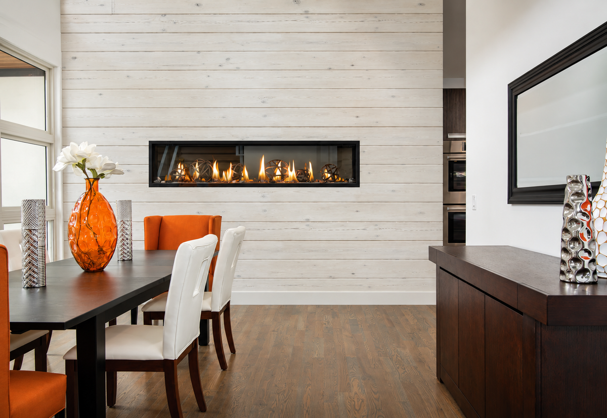 Napoleon Luxuria 74" See Through Direct Vent Linear Gas Fireplace with Electronic Ignition