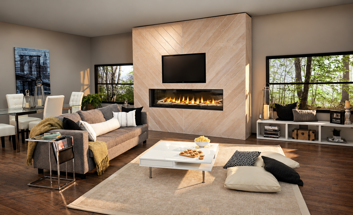 Napoleon Luxuria LVX74 Single Sided 74" Direct Vent Linear Gas Fireplace