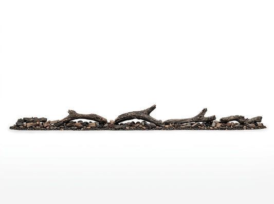 Napoleon NEF-DRAK50 Birch/Driftwood Log Set with rocks Accessory for Entice series Electric Fireplaces