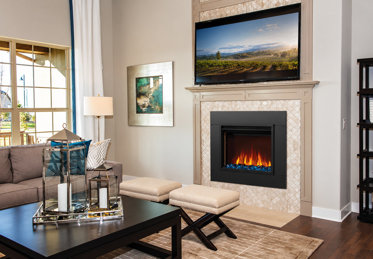 Napoleon NEFB26H Cineview 26" Built-in Electric Fireplace Insert with Logs and Remote