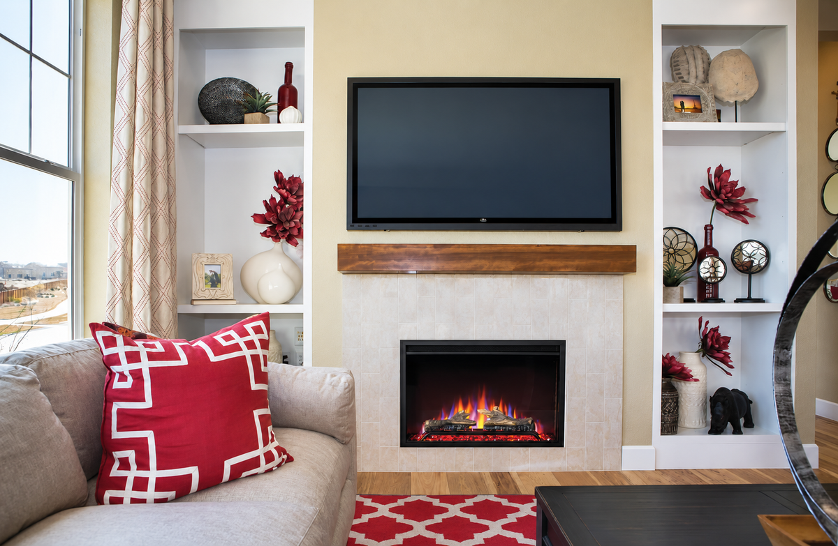Napoleon NEFB30H Cineview 30" Built-in Electric Fireplace Insert with Logs and Remote