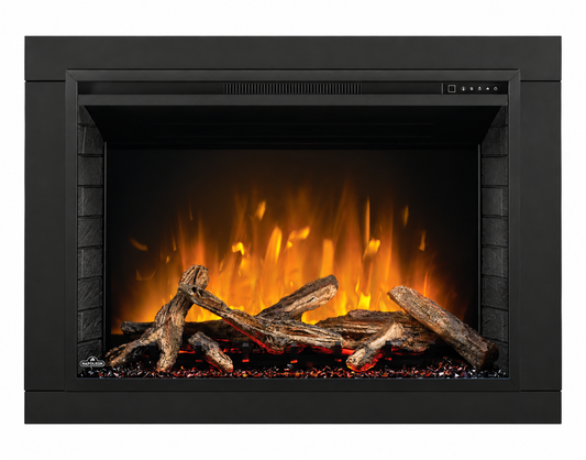 Napoleon NEFB42H-BS-1 Element 42" Built-in Electric Fireplace with Logs and Remote Control