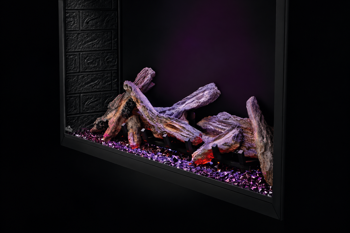 Napoleon NEFB42H-BS-1 Element 42" Built-in Electric Fireplace with Logs and Remote Control