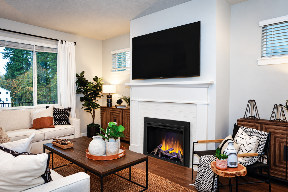 Napoleon NEFB42H-BS-1 Element 42" Built-in Electric Fireplace with Logs and Remote Control