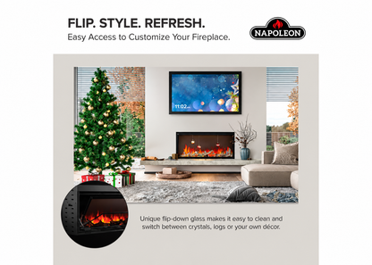 Napoleon NEFB62AB Astound 62" Built-in Linear Electric Fireplace With Wi-Fi Connectivity