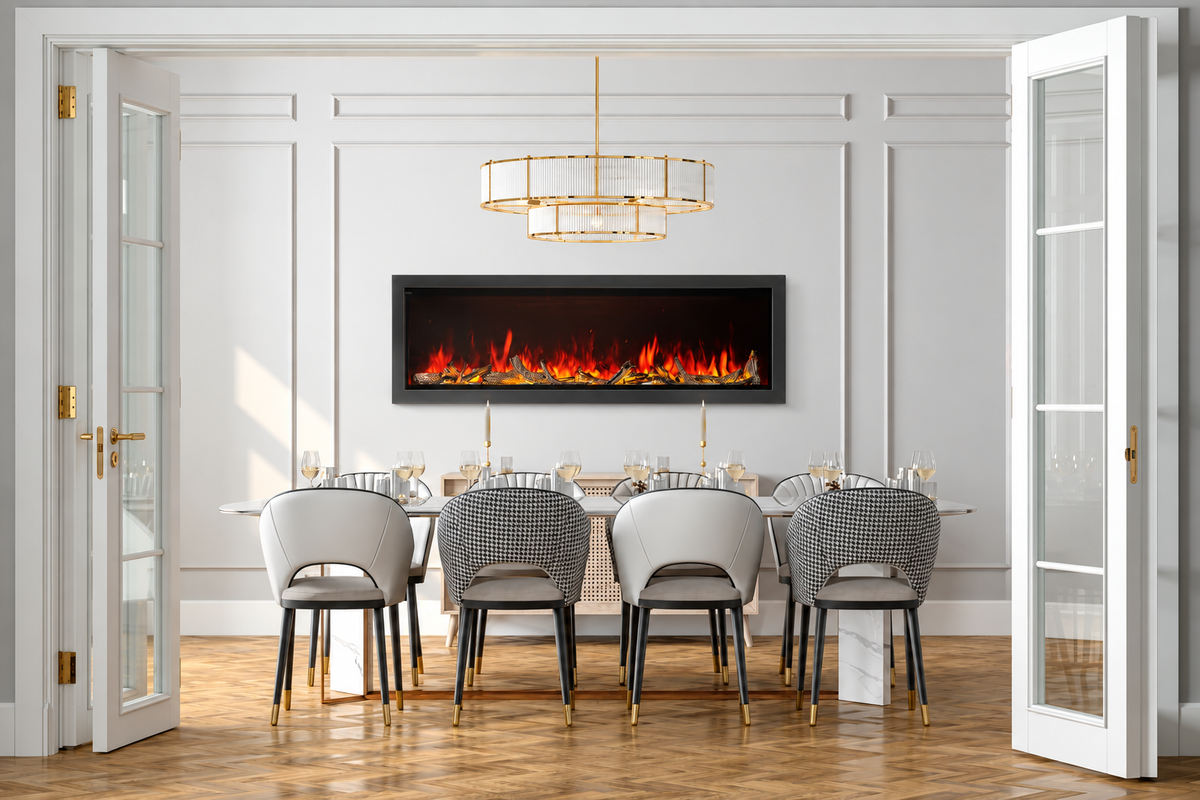 Napoleon NEFB74AB Astound 74" Built-in Linear Electric Fireplace With Wi-Fi Connectivity