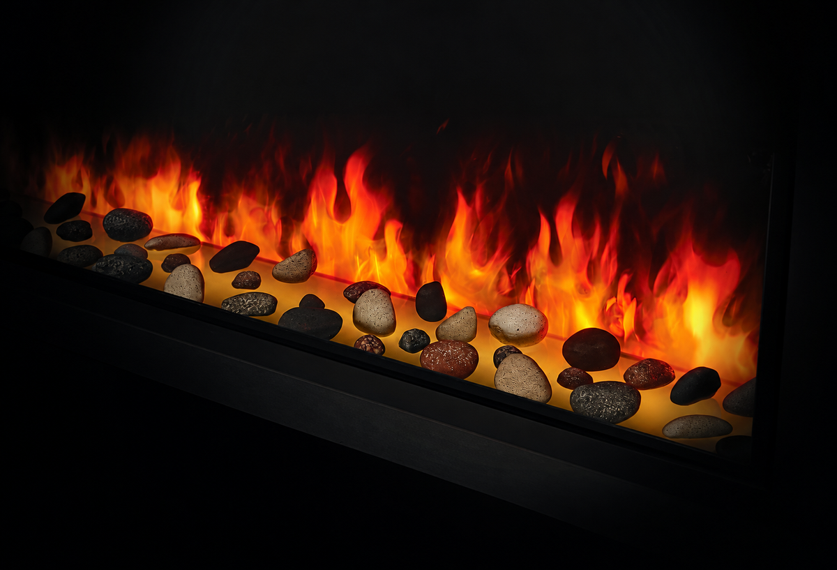 Napoleon NEFB74AB Astound 74" Built-in Linear Electric Fireplace With Wi-Fi Connectivity
