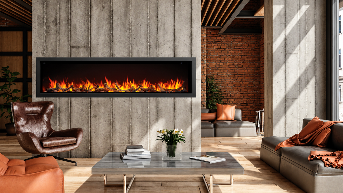 Napoleon NEFB96AB Astound 96" Built-in Linear Electric Fireplace With Wi-Fi Connectivity