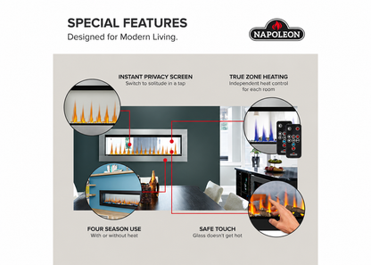 Napoleon NEFBD50HE CLEARion Elite 50" See-Through Built-in Electric Fireplace