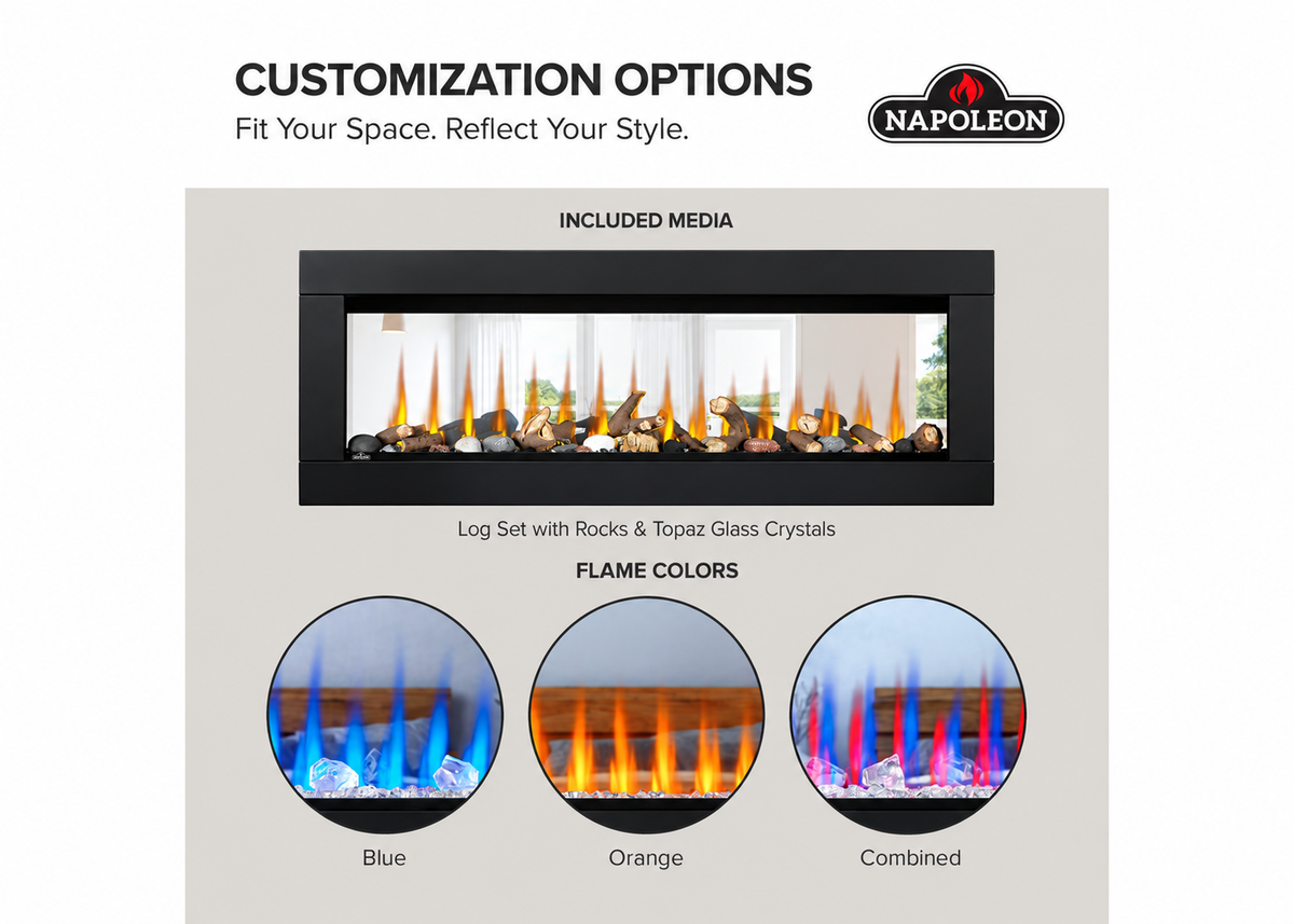Napoleon NEFBD50HE CLEARion Elite 50" See-Through Built-in Electric Fireplace