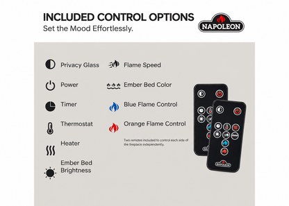 Napoleon NEFBD60HE CLEARion Elite 60" See-Through Built-in Electric Fireplace