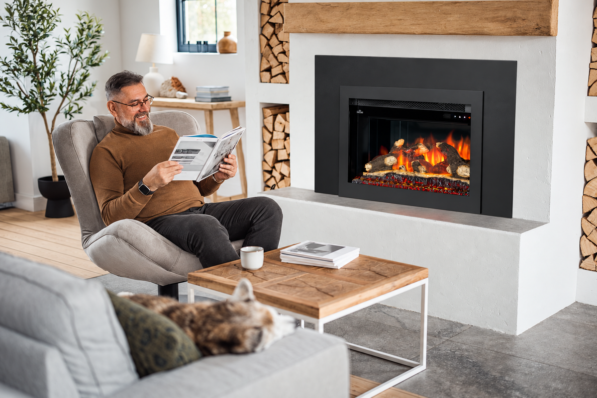 Napoleon Rosedale 2 Built-in 26" Electric Fireplace with Logs and Remote