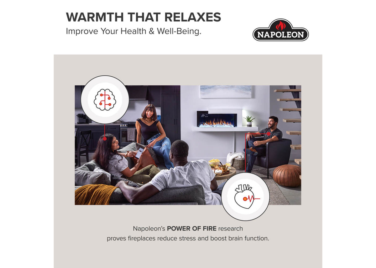 Napoleon Rosedale 3 Built-in 29" Electric Fireplace with Logs and Remote